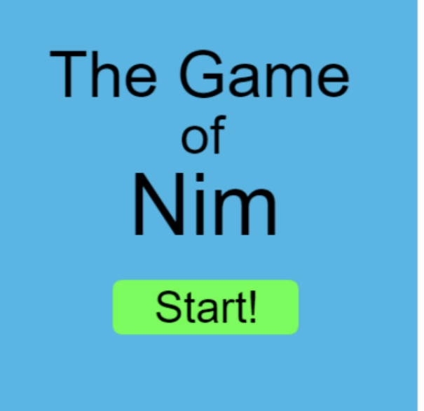 A solid teal background with the title of the game and a green start button.